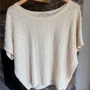 Trina Turk Ivory Merino Wool Sweater